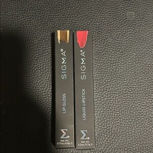 Sigma Beauty Lip Gloss and Liquid Lipstick Set - Belladonna and gold gloss